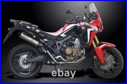 Honda CRF1000L Africa Twin 16-19 Echappement 2-1 Silencieux 343mm X-Ovale Inox