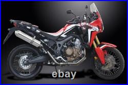 Honda CRF1000L Africa Twin 16-19 Echappement 2-1 Silencieux 420mm Tri-Ovale Inox