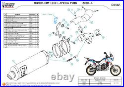 Mivv Honda Africa Twin 1100 2024 Pot D' Echappement Moto Dakar Inox Approuve