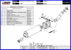 Mivv Honda Africa Twin 750 93 2002 Xrv Pot D' Echappement Moto Oval Inox