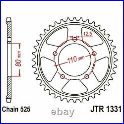 Set Transmission DID 525 VX3 Chaîne Engrenage Pignon Honda AFRICA TWIN 1000 17