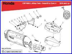 Silencieux Bos Desert Fox Black Honda Crf 1000 L Africa Twin 2016/17/18