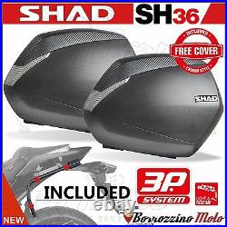 Valises Laterales Shad Sh36 Carbon + Support 3p Honda Africa Twin Crf 1000 L